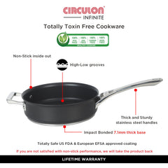 Circulon Momentum 24cm Non-Stick Sautepan/Deep Frypan with Lid