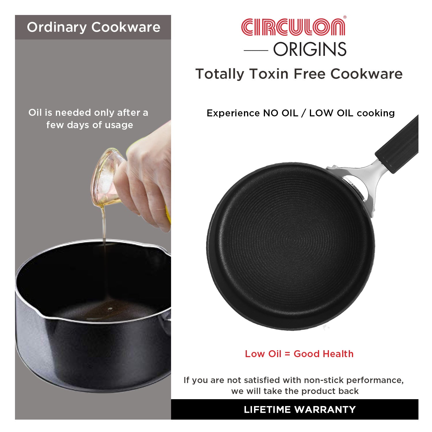 Circulon Origins Non-Stick Hard Anodized 18cm Saucepan