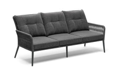 Mitya Outdoor Garden Balcony Sofa Set  5 Seater and 1 Center Table Set, Braid & Rope (Dark + Grey)
