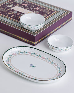 Magique by The Wishing Chair x Clay Craft, Emerald Ribbon Charlie Platter Medium with Munch Bowl Set of 3