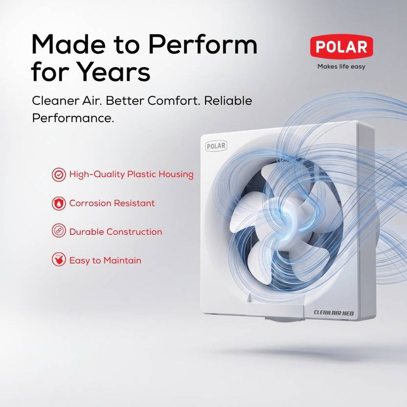 Polar Clean Air Exhaust Fan High Speed Powerful Ventilation Low Noise White 150 mm Exhaust Fan-4