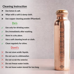 Pure Copper Water Bottle with Unique Artistic Designs – 900 ML