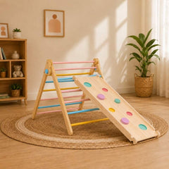 Montessori Pikler Climbing Playset for Kids – Climbing Arch, Pikler Triangle & Slider