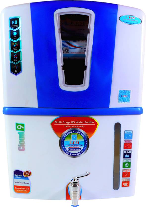 E.f.m Cloud-9 Water Purifier Luxury Domestic RO System 12 L RO + UV + UF + Alkaline + TDS Control Water Purifier