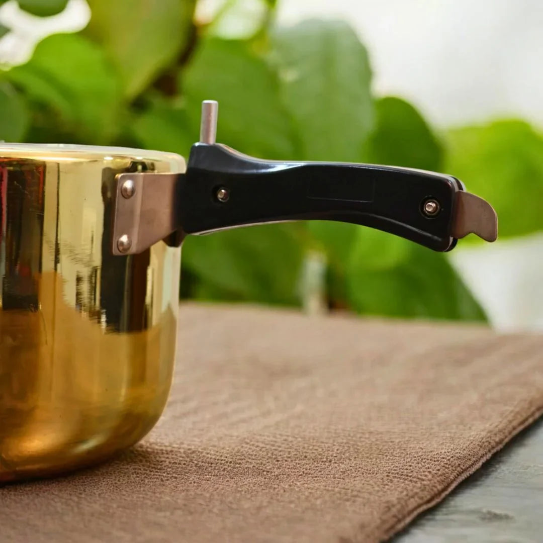 Brass Cooker with tin coating |  Pital Pressure Cooker