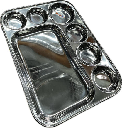 Stainless Steel Tiffin Plate - Durable &amp; Stylish for Home &amp; Kitchen