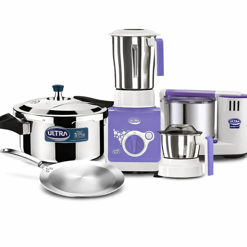 Ultra/Elgi Ultra Complete Kitchen Combo - Wet Grinder, Mixer, Cooker & Tawa Bundle-1