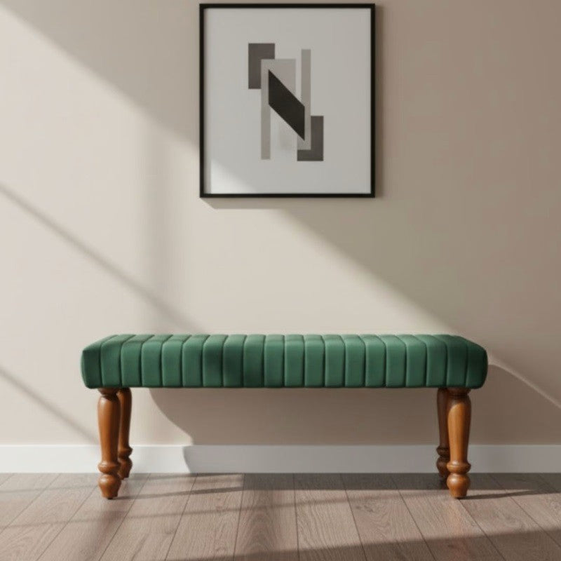 Piccolo Upholstered Bench (Dark Olive Green)