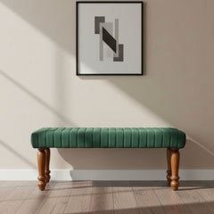Piccolo Upholstered Bench (Dark Olive Green)