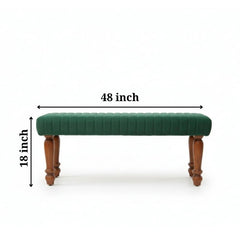 Piccolo Upholstered Bench (Dark Olive Green)