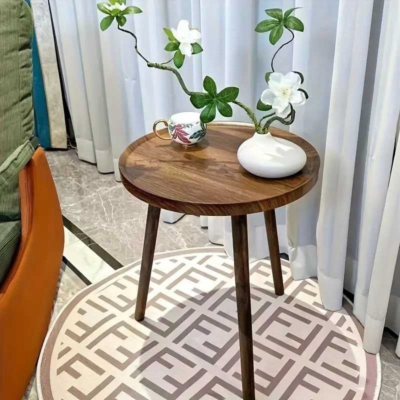 Round Wooden Side Table – Compact, Stylish & Durable