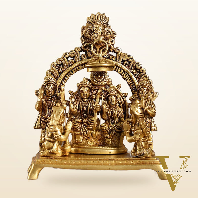 Complete Brass Ram Darbar Idol with All Brothers | Height 7 inch