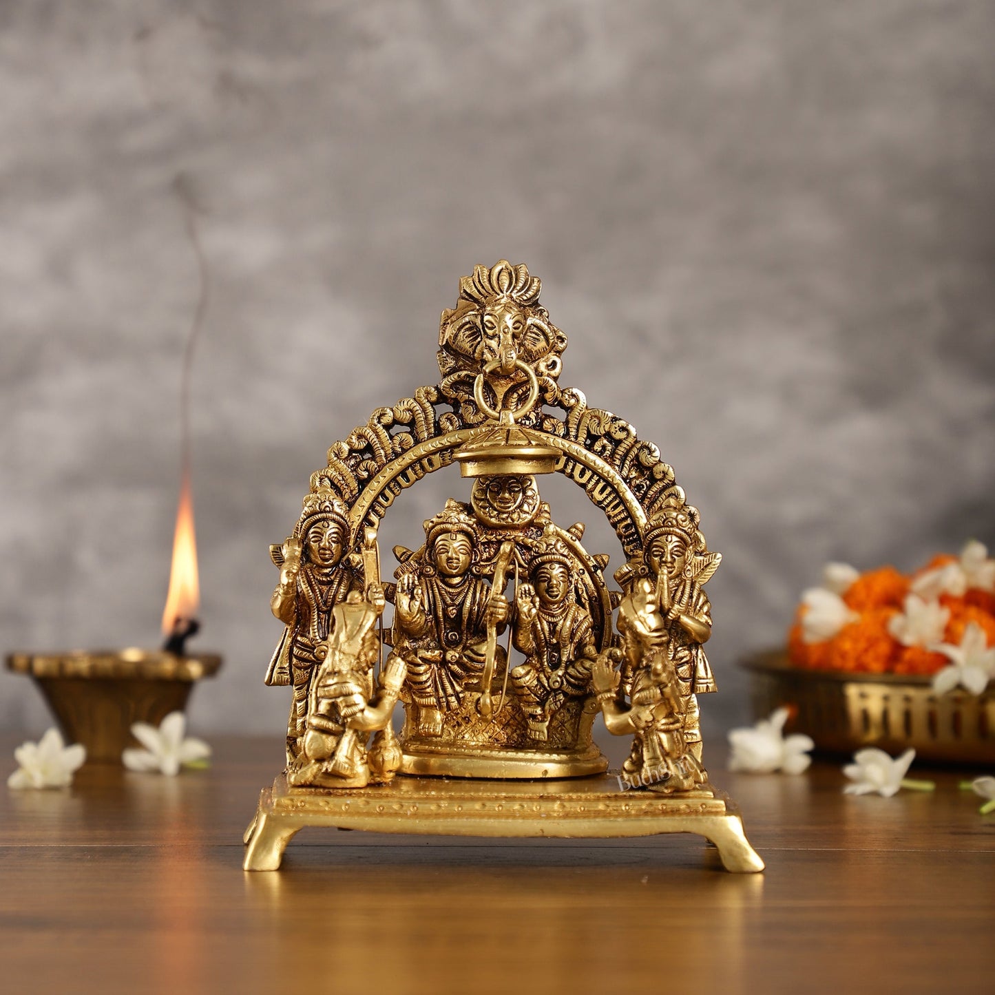 Complete Brass Ram Darbar Idol with All Brothers | Height 7 inch
