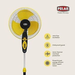 Polar CONQUEST PEDESTAL 400MM NORMAL SPEED 1 Star 3 Blade Pedestal Fan 400 mm Pedestal Fan-3