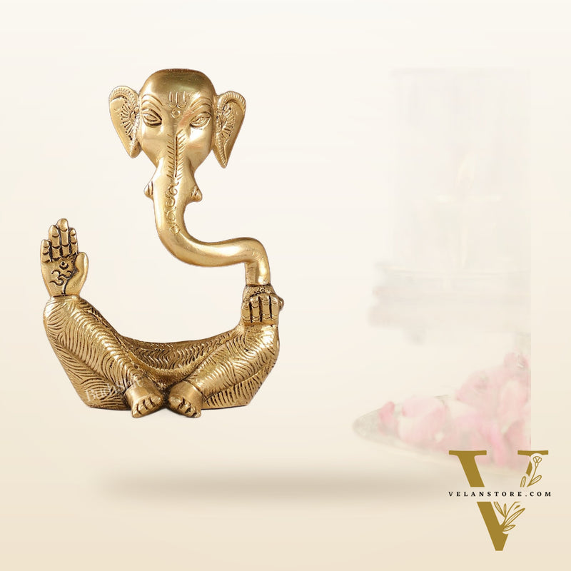 Contemporary Brass Modern Ganesha Idol | 6" Height | Artistic Expression