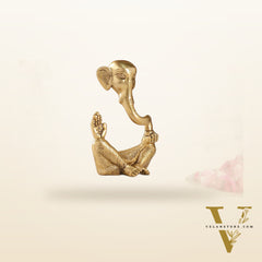 Contemporary Brass Modern Ganesha Idol | 6" Height | Artistic Expression