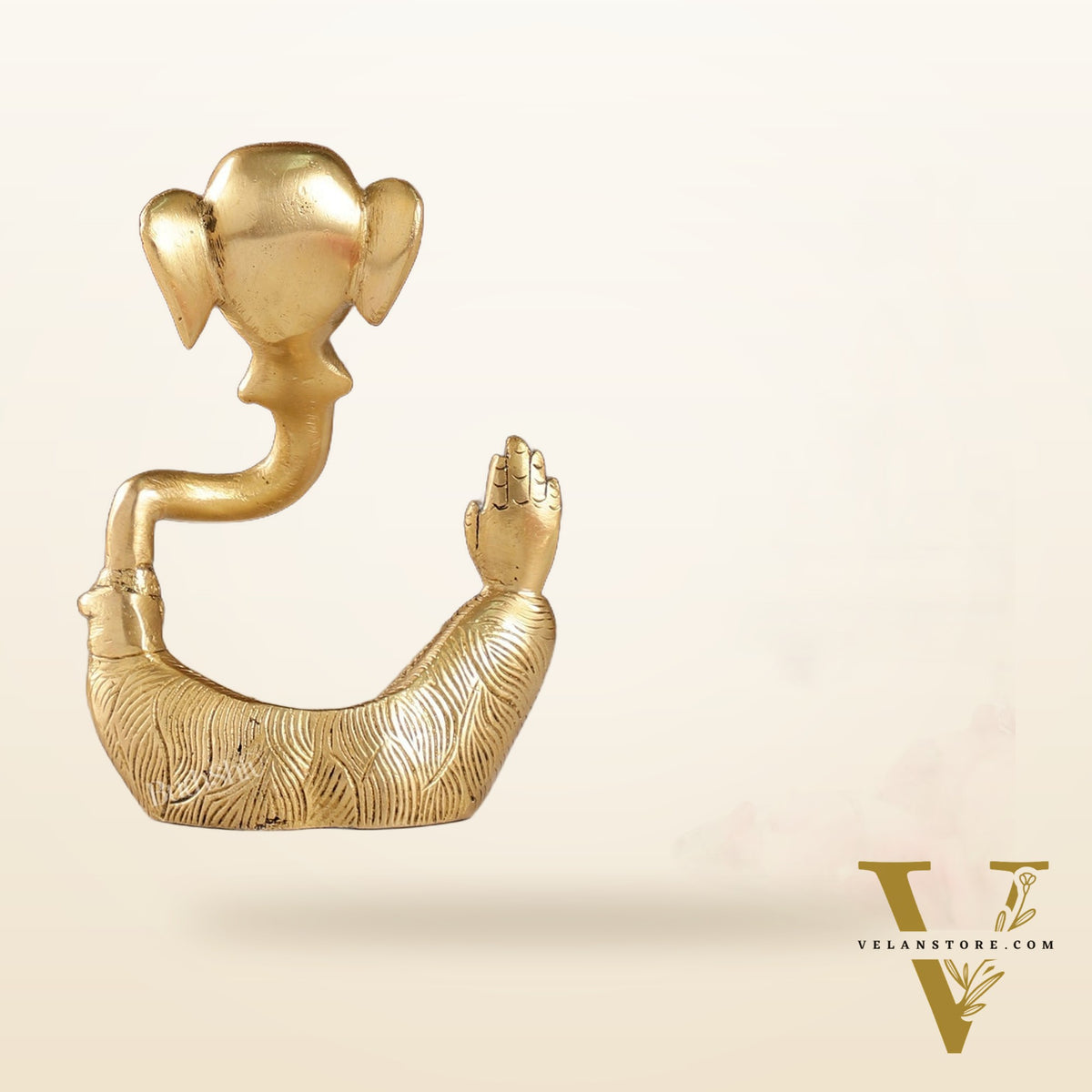 Contemporary Brass Modern Ganesha Idol | 6" Height | Artistic Expression