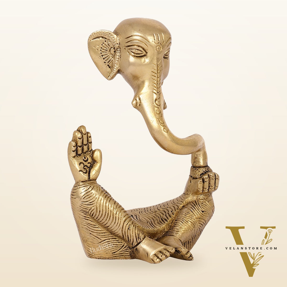 Contemporary Brass Modern Ganesha Idol | 6" Height | Artistic Expression