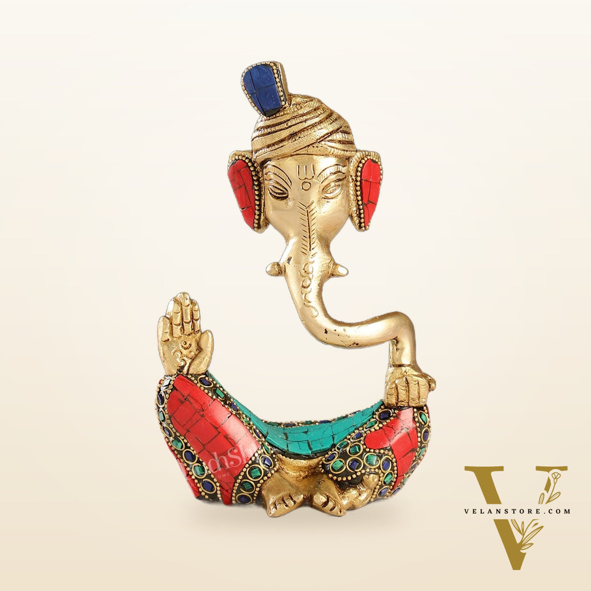 Contemporary Brass Pagadi Ganesha Idol | 7" Height