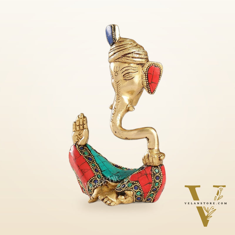 Contemporary Brass Pagadi Ganesha Idol | 7" Height