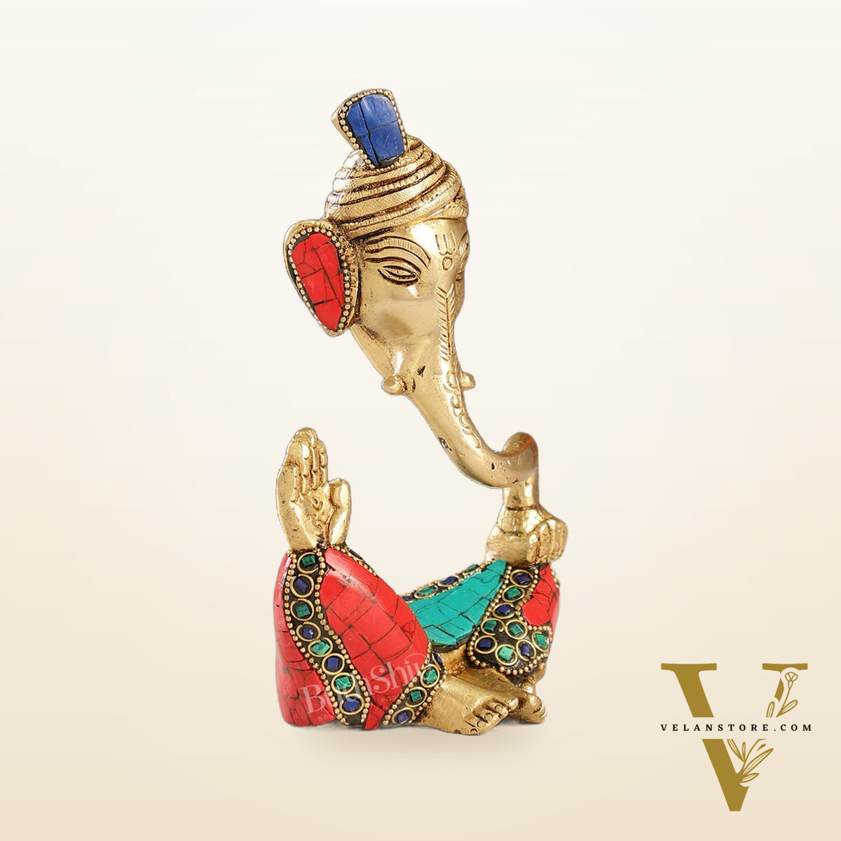 Contemporary Brass Pagadi Ganesha Idol | 7" Height