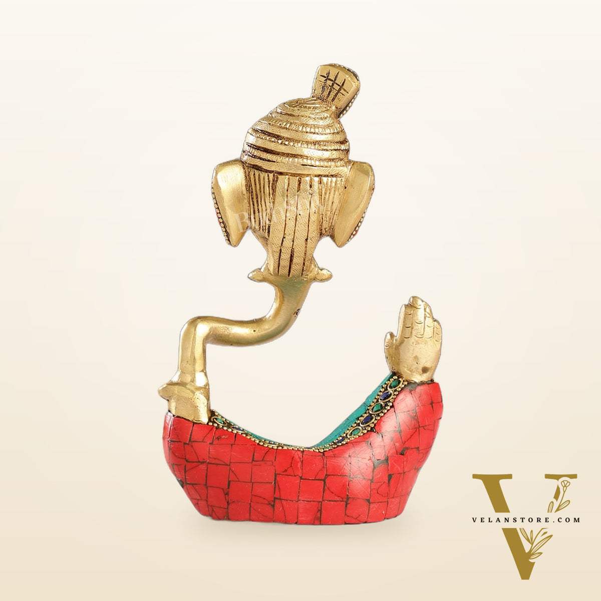 Contemporary Brass Pagadi Ganesha Idol | 7" Height
