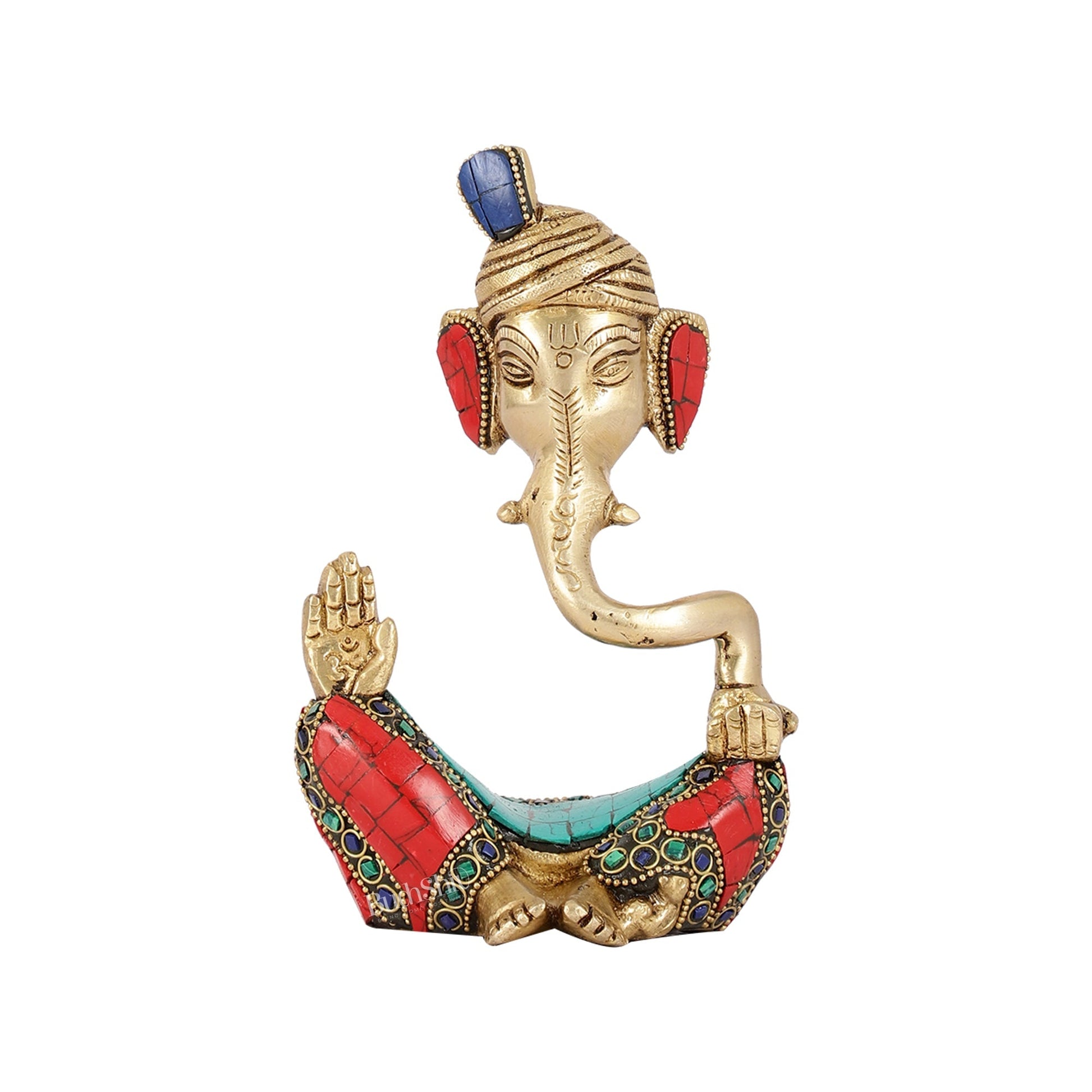 Contemporary Brass Pagadi Ganesha Idol | 7" Height