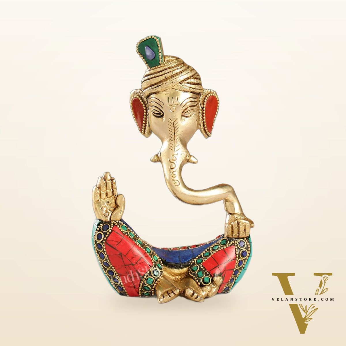 Contemporary Brass Pagadi Ganesha Idol | 7 inch