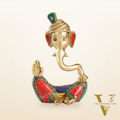 Contemporary Brass Pagadi Ganesha Idol | 7 inch