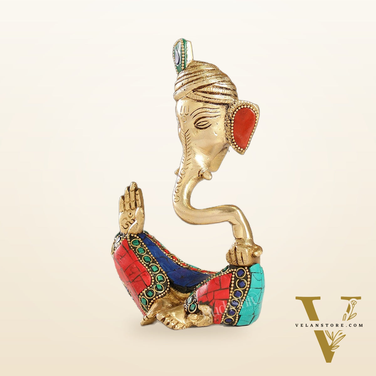 Contemporary Brass Pagadi Ganesha Idol | 7 inch