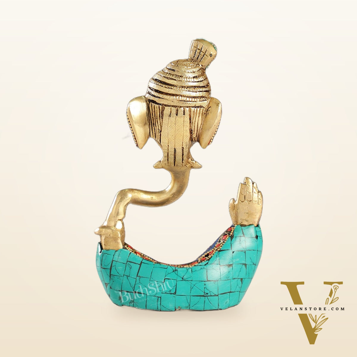 Contemporary Brass Pagadi Ganesha Idol | 7 inch