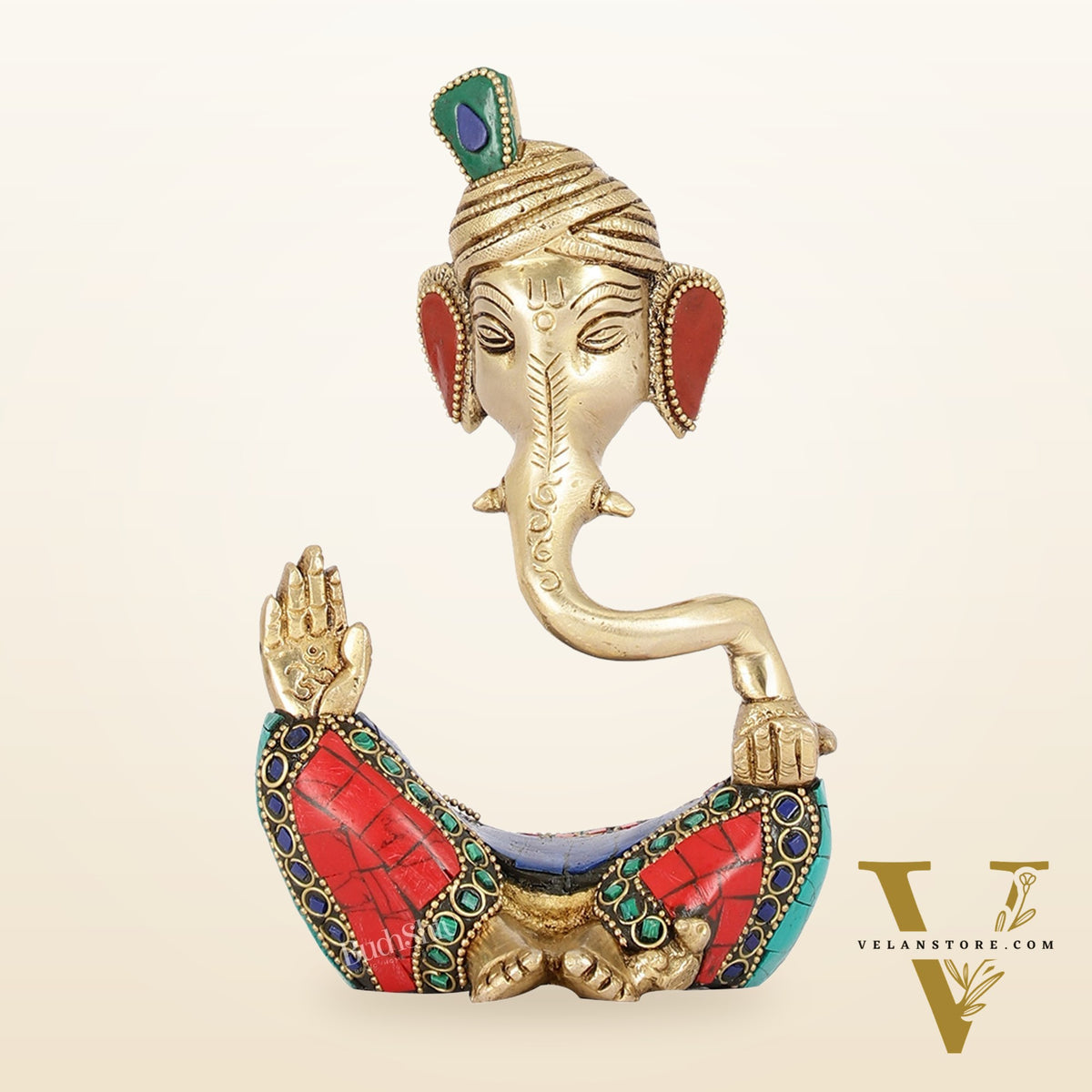 Contemporary Brass Pagadi Ganesha Idol | 7 inch