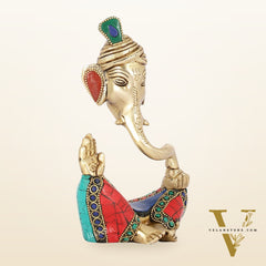 Contemporary Brass Pagadi Ganesha Idol | 7 inch