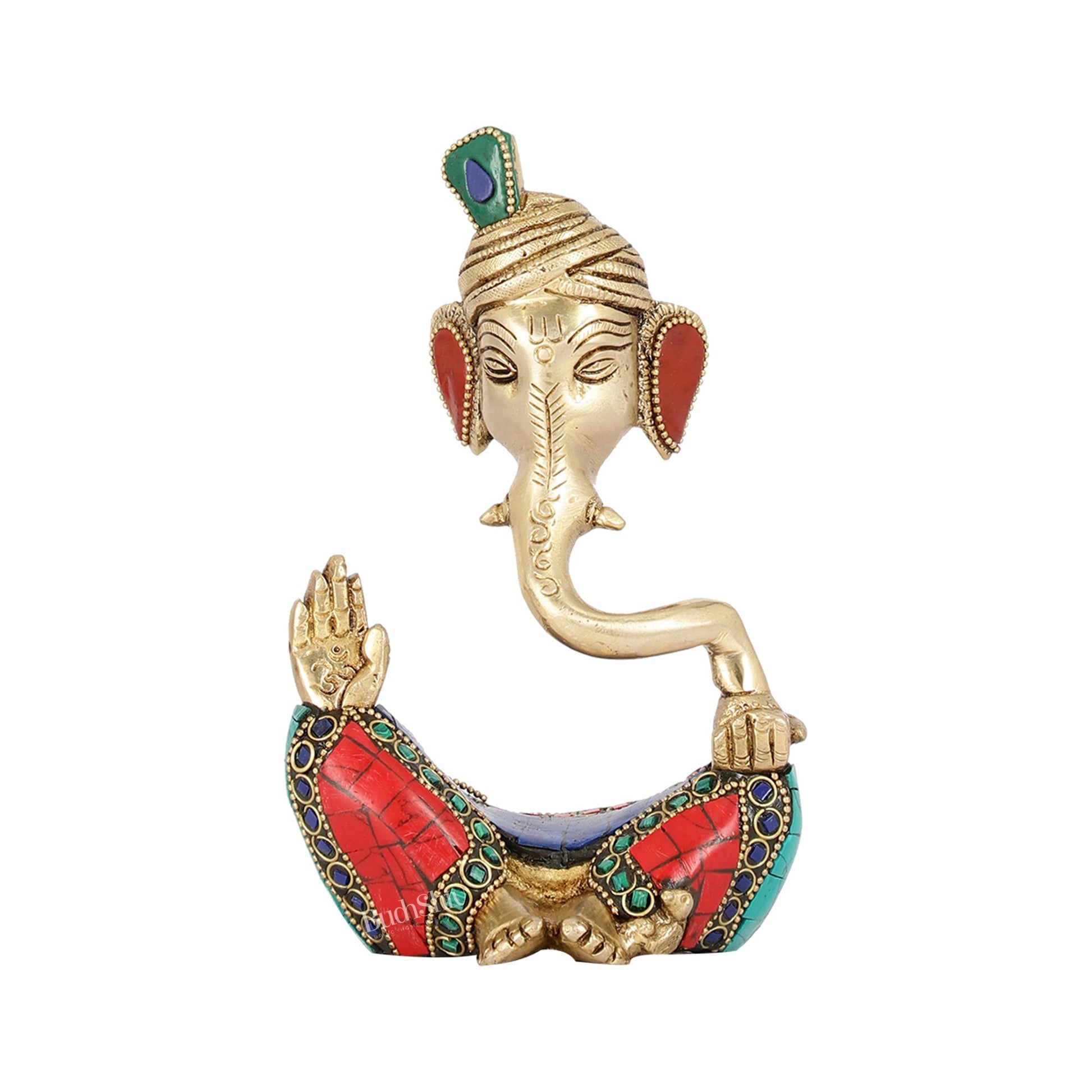 Contemporary Brass Pagadi Ganesha Idol | 7 inch