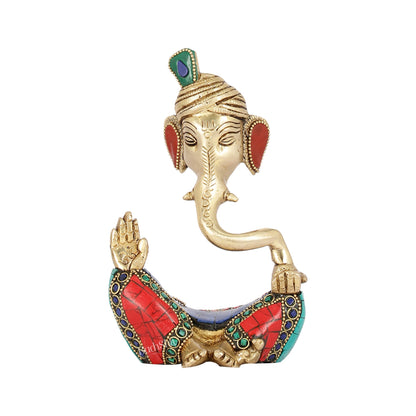 Contemporary Brass Pagadi Ganesha Idol | 7 inch