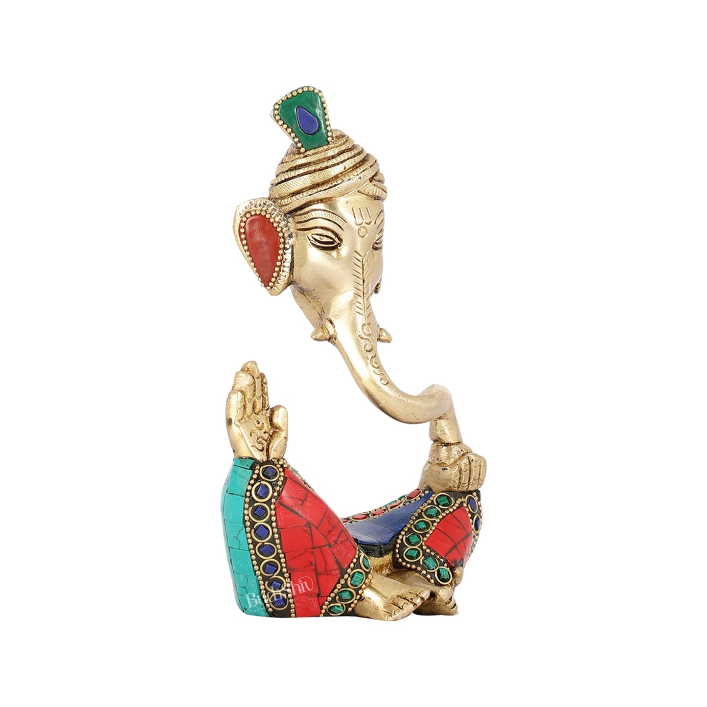 Contemporary Brass Pagadi Ganesha Idol | 7 inch