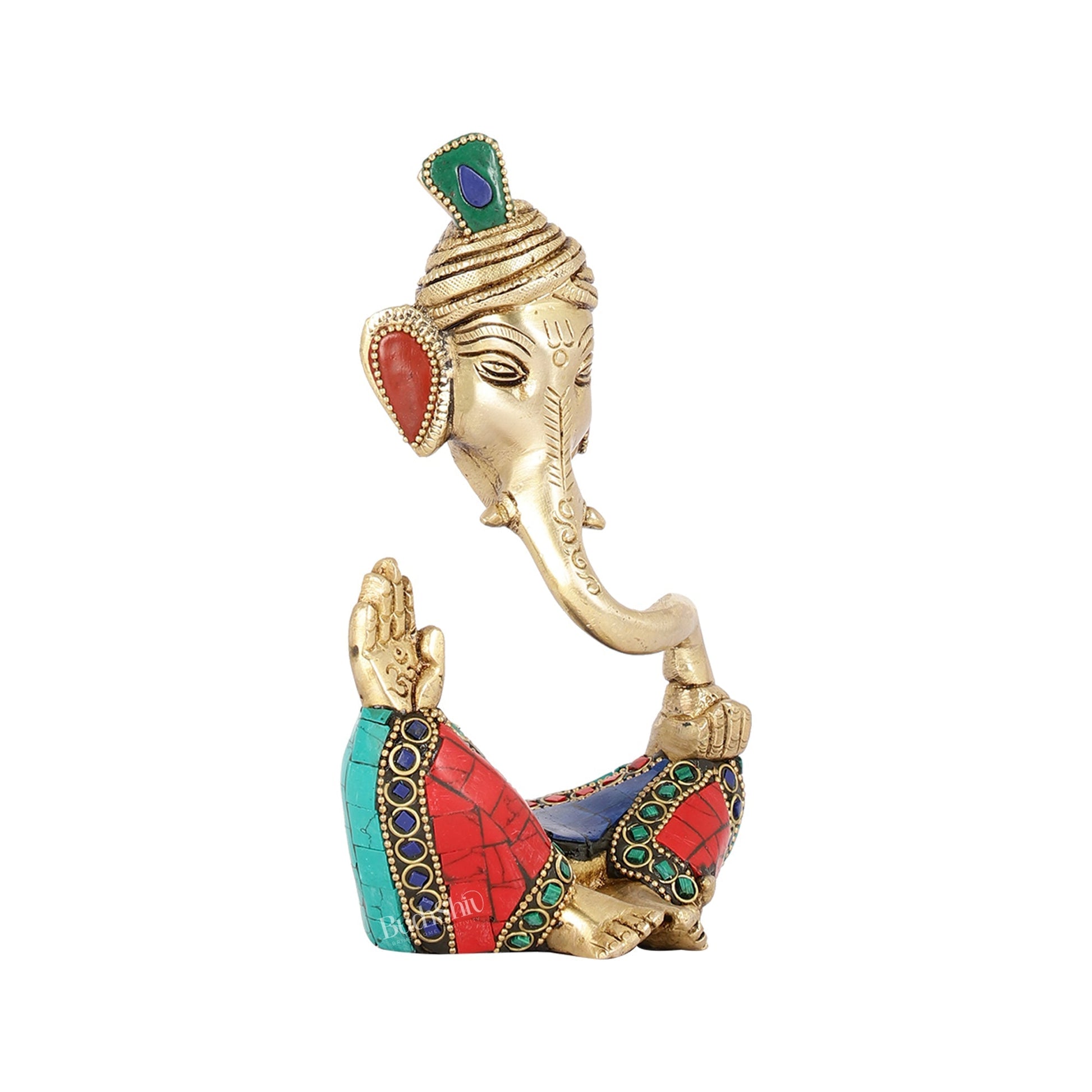 Contemporary Brass Pagadi Ganesha Idol | 7 inch