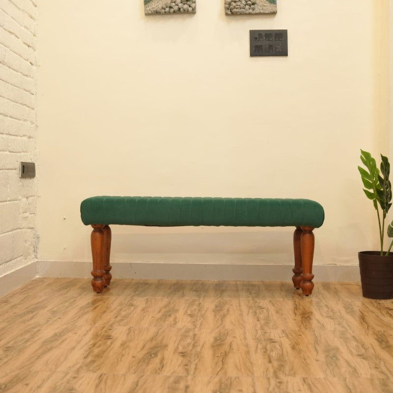 Piccolo Upholstered Bench (Dark Olive Green)