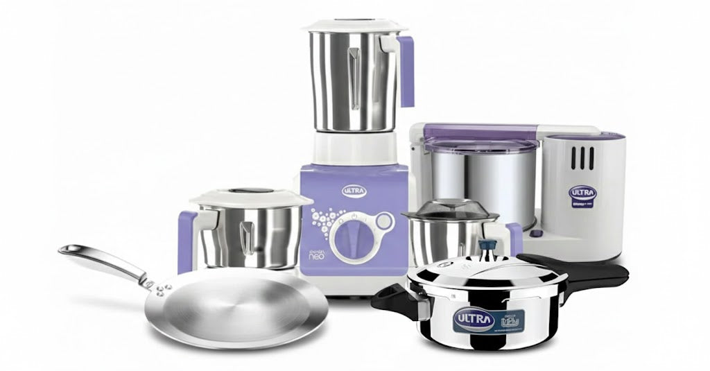 Ultra/Elgi Ultra Complete Kitchen Combo - Wet Grinder, Mixer, Cooker & Tawa Bundle