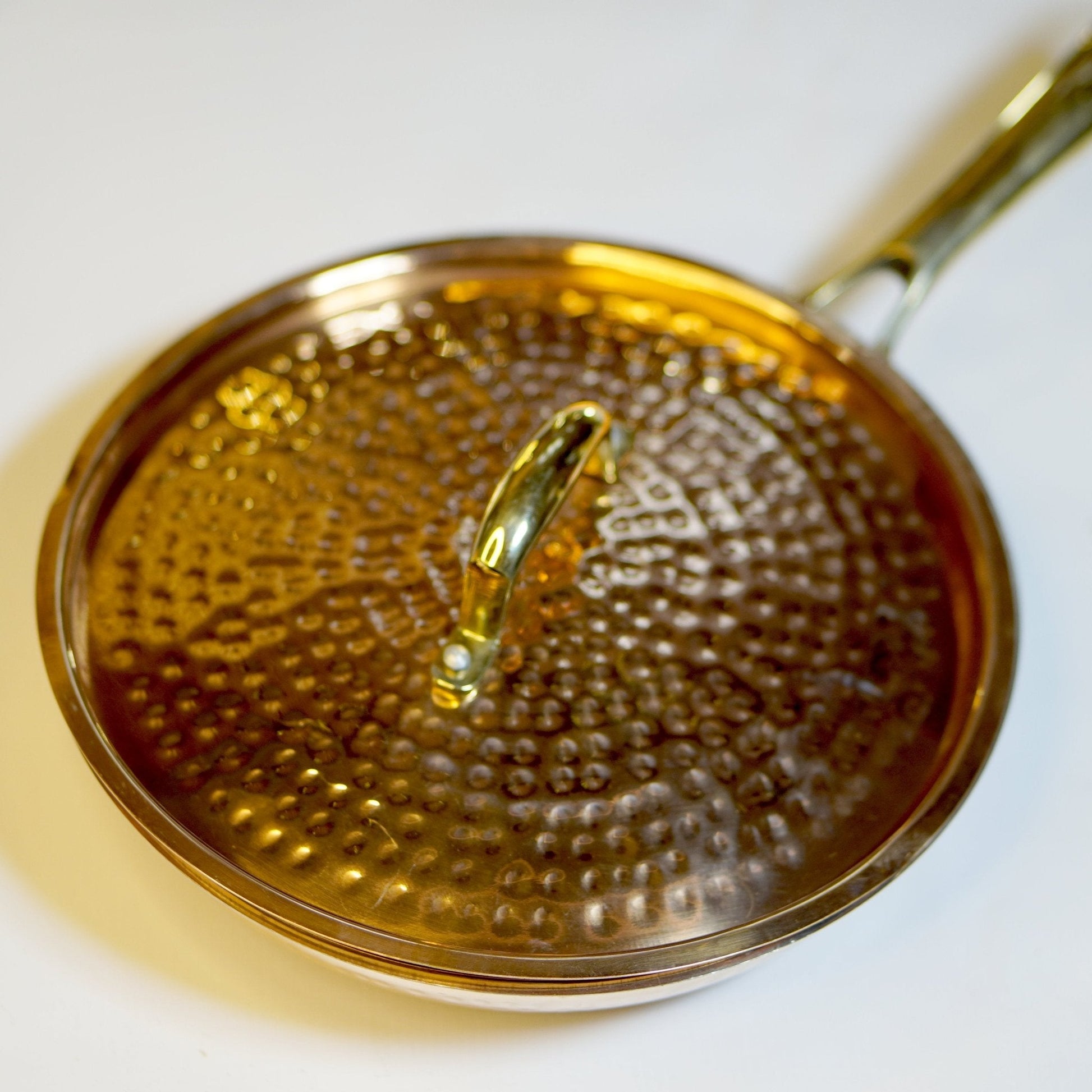 Copper Frypan With Lid (Tincoated)