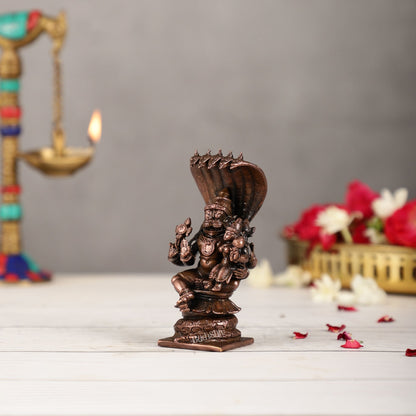 Copper Narsimha Lakshmi Idol | Height 4.5 inch | BudhShiv Brass Handicrafts