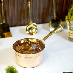 Copper Saucepan / Patila Tincoated With Lid