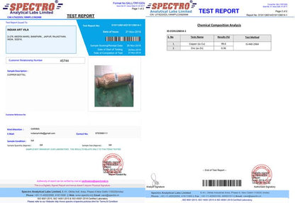 Steel Copper Luxury & Embossed Design Fridge Bottle With Handle, Drinkware, 900 ML