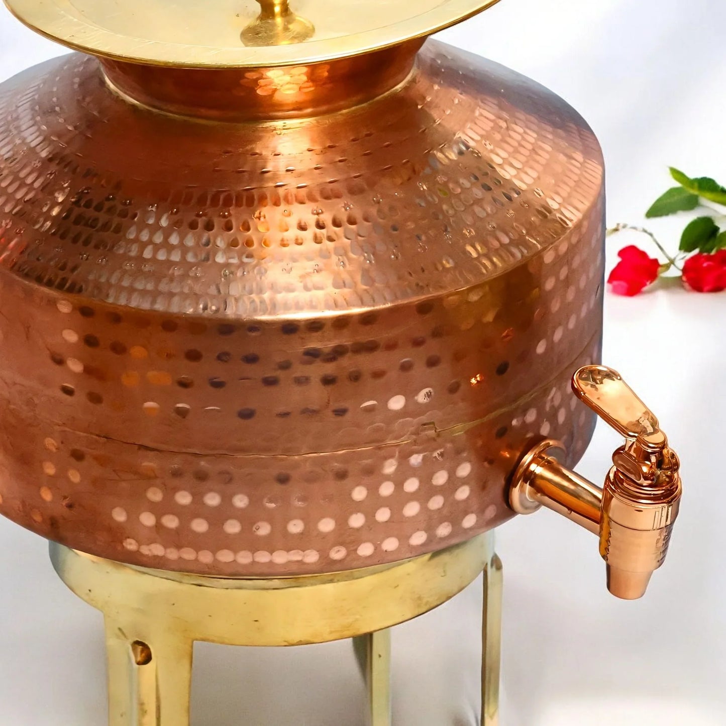 Handmade Pure Copper Water Dispenser With Stand