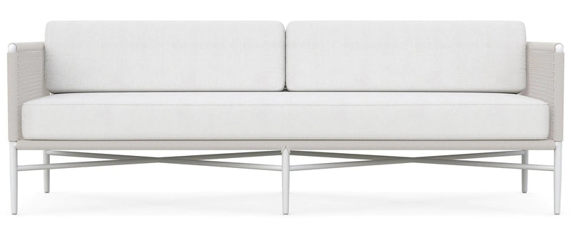 Roza Outdoor Garden Balcony Sofa Set 2 Seater and 2 Single Seater With 1 Center Table Set, Braid & Rope (White + Beige)