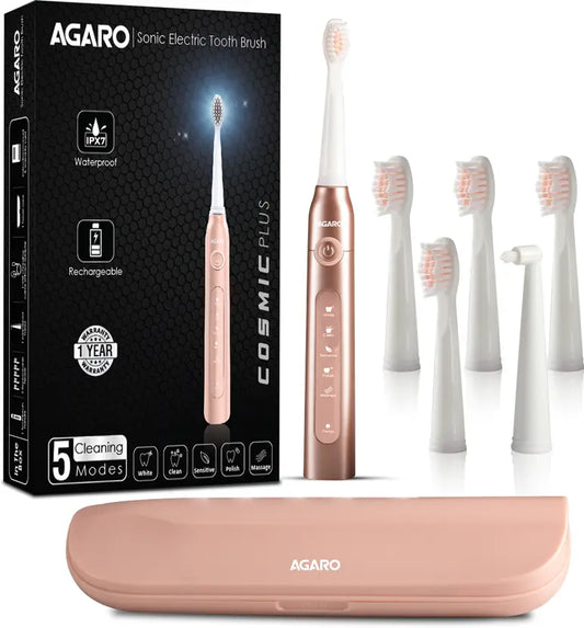 AGARO Cosmic Plus Sonic Electric Toothbrush  (Rosegold)
