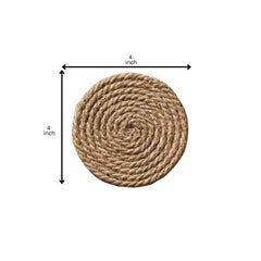 Handmade Cotton Jute Coaster Set of 4