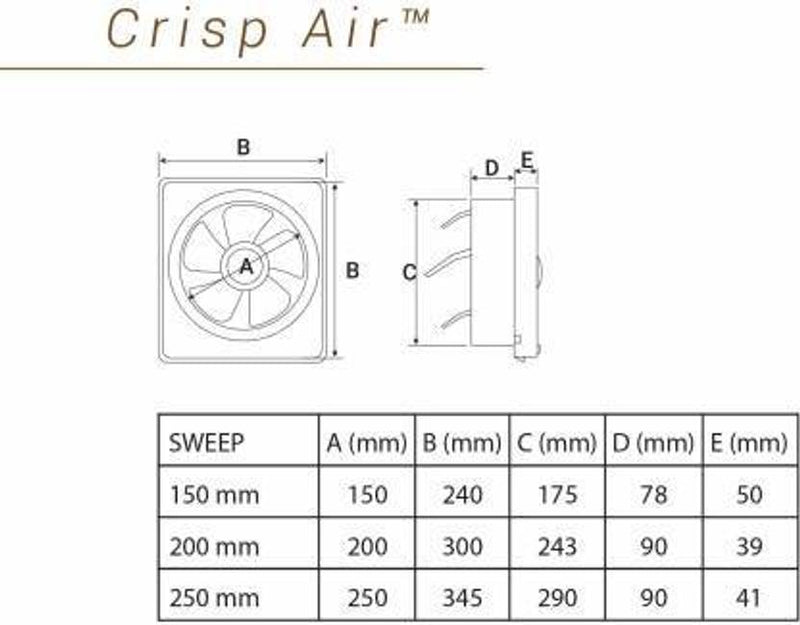 USHA Crisp Air VX Silent Operation 250 mm Exhaust Fan-6