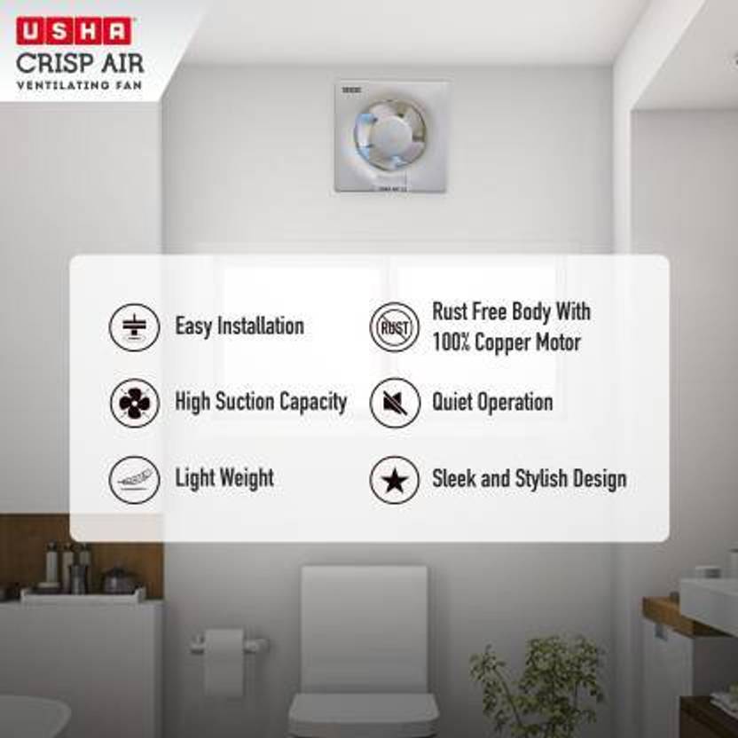 USHA Crisp Air VX Silent Operation 250 mm Exhaust Fan-3
