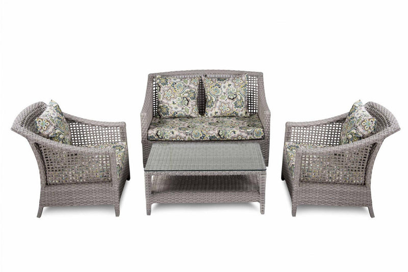 Bianchi Outdoor Sofa Set 2 Seater , 2 Single seater and 1 Center Table (Grey)